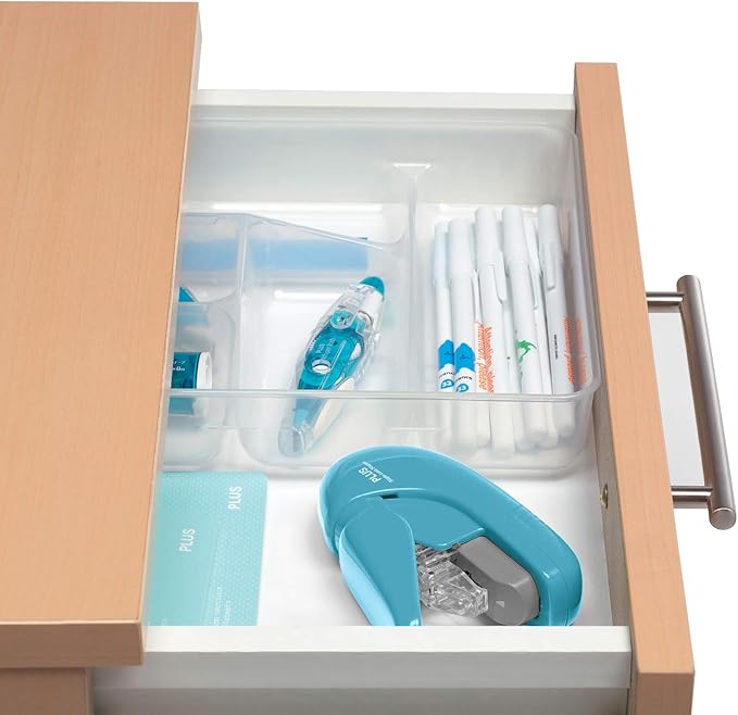 Plus Paper Clinch Compact Staple-Free Stapler, Blue Turquoise