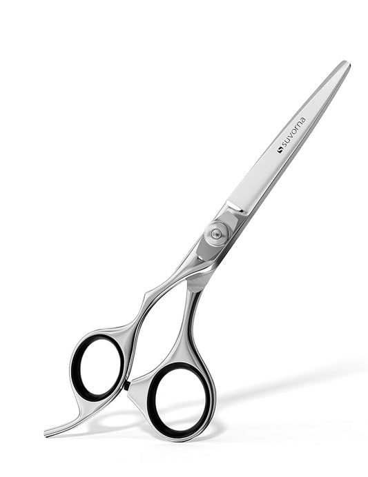 Suvorna Left Handed Hair Scissors Professional for Barbers and Hairdressers - Barber Scissors to Cut Hair - 6" Hair Cutting Scissors - Stainless Steel Hair Shears for Women, Men and Adults