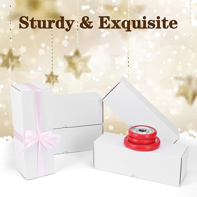 WIFTREY 12x4x4 inches Shipping Boxes Pack of 20, White Corrugated Cardboard Box 12"L x 4"W x 4"H for Shipping, Packaging, Moving, Mailing