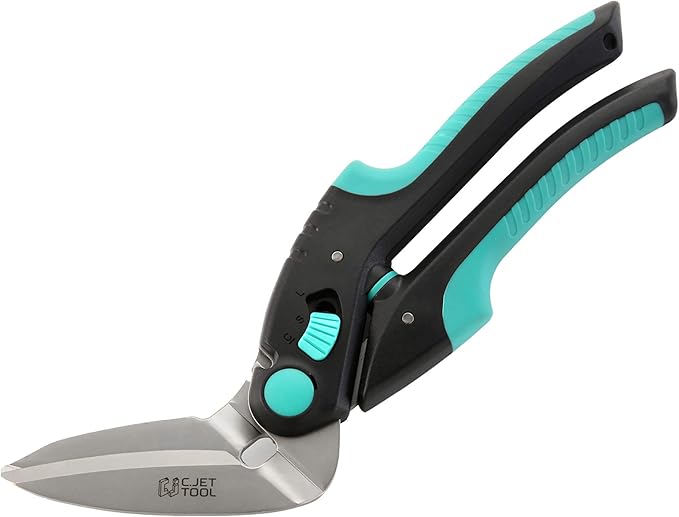 10" Heavy Duty Carpet Cutter, Industrial Scissors, Multipurpose, Professional Soft Grip Stainless Steel (Turquoise)