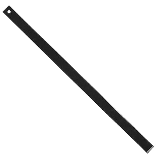 Stainless Steel 24 Inch Metal Ruler Non-Slip Rubber Back, with Inch and Metric Graduations
