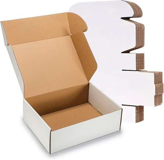 11x9x3 inches Shipping Boxes 20 Pack,TUKYLIL White Corrugated Cardboard Box,Mailer carton for Packaging Small Business,Gifts,Craft,Jewelry,daily supplies