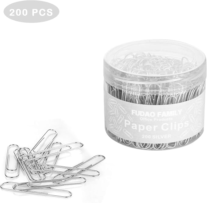 Jumbo Paper Clips, 2 Inch Paper Clip, 200 pcs Large Paperclips (Pack of 2)