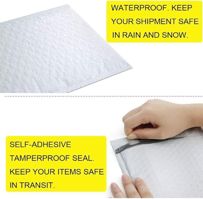Secure Seal #0 6x10 Poly Bubble Mailers | Padded Shipping Envelope Mailers (Pack of 250)