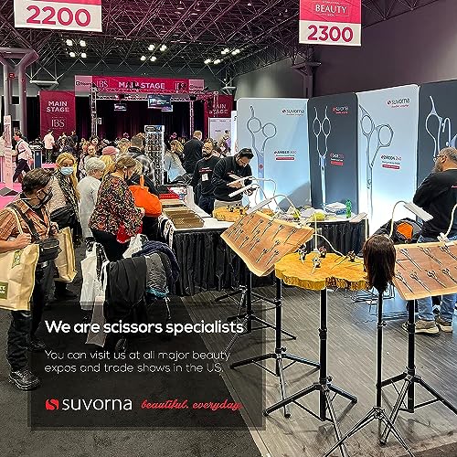 Suvorna 6" hair scissors for professional, barber & hairdresser - hair shears for cutting, trimming, grooming, precision, facial hair - Right Hand hair cutting scissors for men, women, kids, adults.