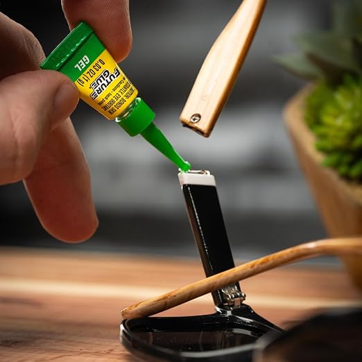 Super Glue Future Glue Gel 6 Mini Single Use Tubes, Clear, Instant Bonding, Fast Dry, Professional Cyanoacrylate Adhesive, Great for Wood, Metal, Plastic, Crafts, Ceramic, and Toy Repairs