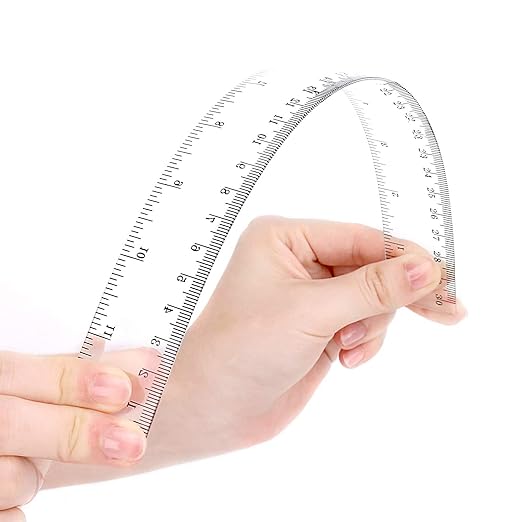 4 Pack 6-Inch Straight Rulers,Clear Plastic Ruler, Centimeter and inch Ruler Suitable for Student School and Office Study Drawing Measuring Standard