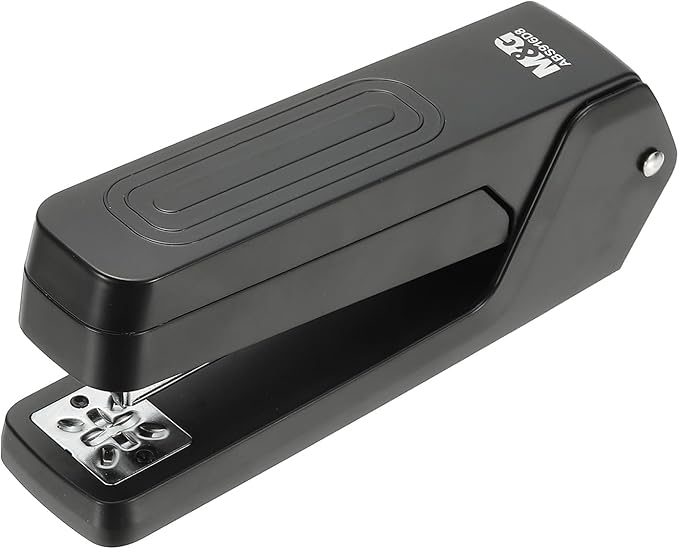 M&G Office Desktop Stapler, 20 Sheet Capacity Basic Staplers Jam Free Standard Stapler Office Accessories Supplies with Two Binding Modes for Home Office Classroom, Black, 1 Pcs