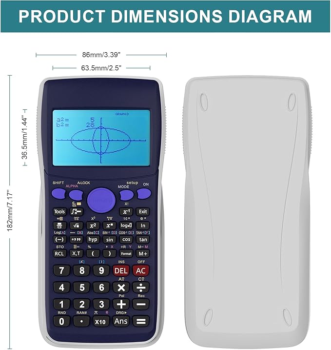 Graphing Calculator,IPepul Scientific Calculators 10 Modes /4 Graphing Functions,Desktop Math Calculator for College Students,School Supplies for Middle High School Teachers Office