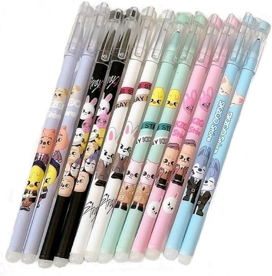 YiYiXiXi 12PCS STRAY-KZOO Pens Ballpoint Gel Pen STRAY-KZOO Merch Office Supplies for Gifts(Colorful)