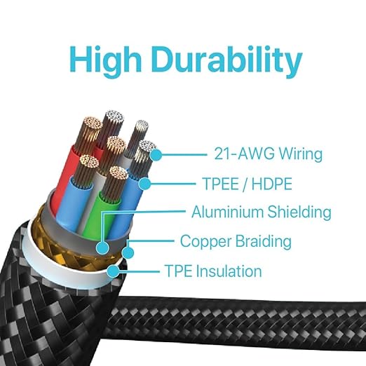 BLACK+DECKER Lightning to USB Cable - Fast Compatible iPhone Lightning Cable - Durable Braided iPhone Charger Cord - for Travel and Daily Use - Multiple Color + Length Options - 9ft