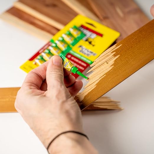 Super Glue Future Glue Gel 6 Mini Single Use Tubes, Clear, Instant Bonding, Fast Dry, Professional Cyanoacrylate Adhesive, Great for Wood, Metal, Plastic, Crafts, Ceramic, and Toy Repairs