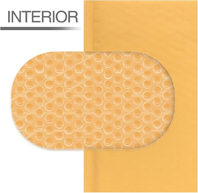 Secure Seal #4 9.5x14.5 Kraft Bubble Mailers Padded Shipping Envelopes (Pack of 100)