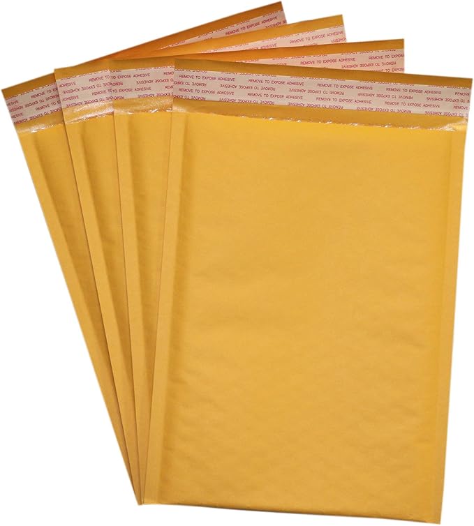 Secure Seal #4 9.5x14.5 Kraft Bubble Mailers Padded Shipping Envelopes (Pack of 100)