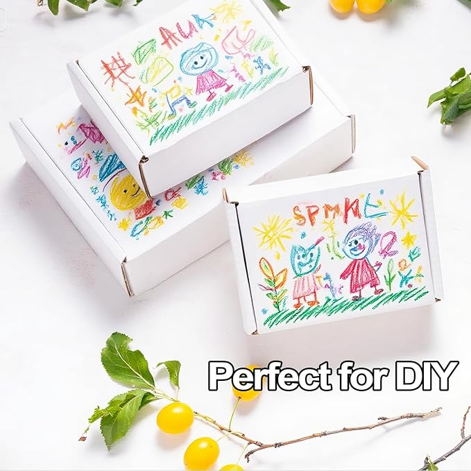 12x9x2 inches Shipping Boxes Set of 20, White Corrugated Cardboard Box,Recyclable Literature Mailer Boxes for Small Business Packaging, Mailing, Shipping