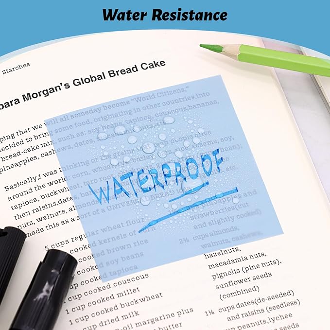 ‎SYMDROMIA Transparent Sticky Notes, 3"x3" Clear Post Translucent Sticky Notes with See Through Self-Adhesive Sticky Pads for Office School College Supplies,800 Sheets Ocean Blue
