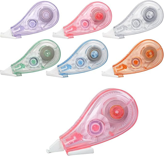 White Correction Tape, 6 Pack, 13.13 Feet Mini Correction Tape, Writing supplies and correction supplies for School And Office. (Candy)