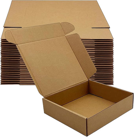 Shipping Boxes 8x5x2 inch 50 Pack,Brown Corrugated Boxes Mailer Packaging for Mailing Small Business，E-Commerce Gift Boxes for Wrapping Present Moving Storage Heavy Duty Recycled Cardboard Boxes
