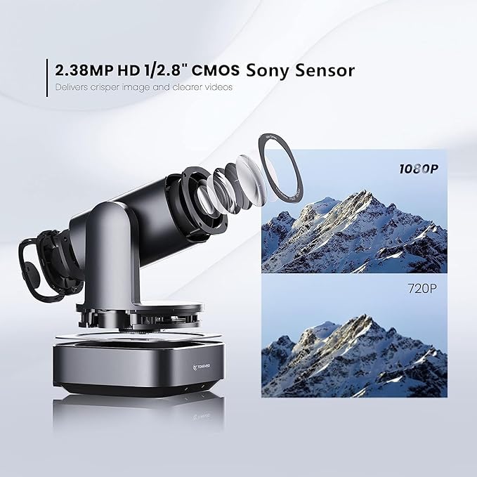 AI Auto-Tracking PTZ Camera 20x Optical Zoom HDMI USB IP Live Streaming Camera 1080P 60fps Video Conferencing System POE Supply for Church Services Worship Education Work with Zoom Team vMix OBS