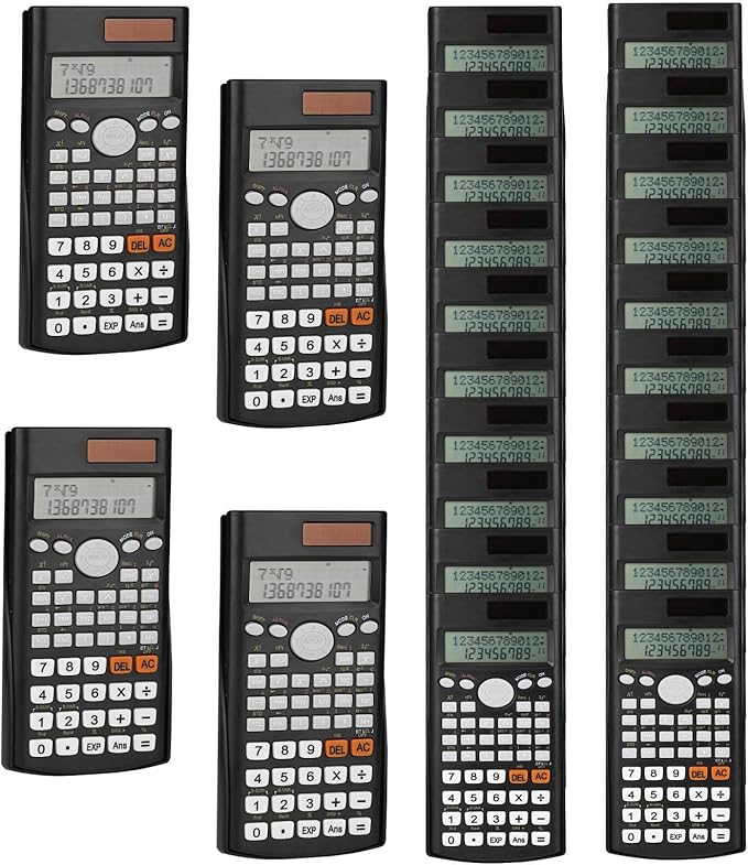Mr. Pen Scientific Calculators - 24 Pcs, 2 Line, Fraction & Statistics Calculators for School, College & High School