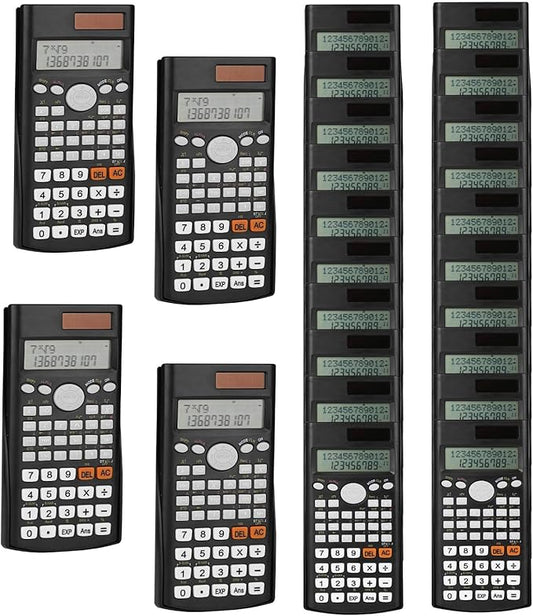 Mr. Pen Scientific Calculators - 24 Pcs, 2 Line, Fraction & Statistics Calculators for School, College & High School