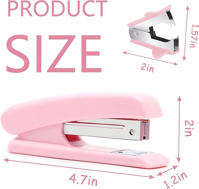 Pink Stapler, Desktop Stapler, 25 Sheet Capacity, Includes 1000 Staples and Staple Remover