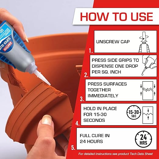 Loctite Super Glue Gel Control, Clear Superglue for Plastic, Wood, Metal, Crafts, & Repair, Cyanoacrylate Adhesive Instant Glue, Quick Dry - 0.14 fl oz Bottle, Pack of 2