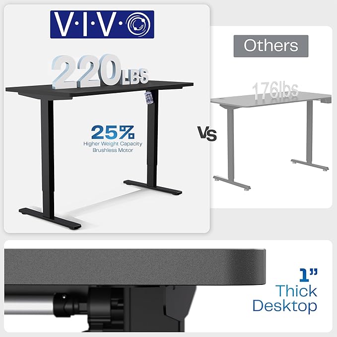 VIVO Electric 60 x 30 in Standing Desk, Memory Height Adjustment, 1B Series, Reclaimed Wood Top Gray Frame, DESK-KIT-1G6P-30