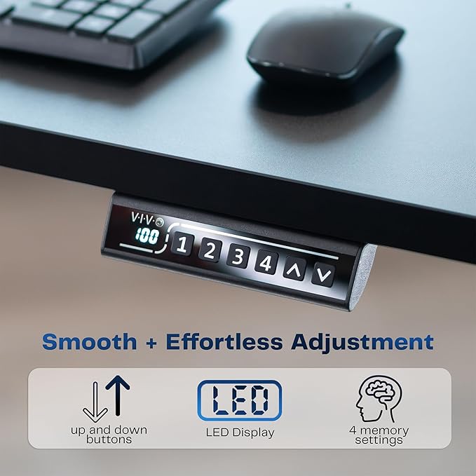 VIVO Electric 60 x 30 in Standing Desk, Memory Height Adjustment, 1B Series, Reclaimed Wood Top Gray Frame, DESK-KIT-1G6P-30