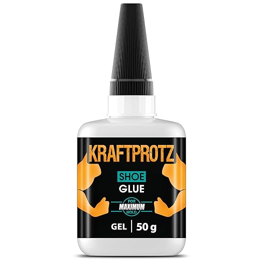 Shoe Glue Liquid – 1.76 oz (50g) Extra Strong Super Glue for Shoes, Soles, Rubber & Leather – Waterproof, Heat-Resistant & Ultra-Fast Drying – KRAFTPROTZ (Gel 1.76 Fl.Oz.)