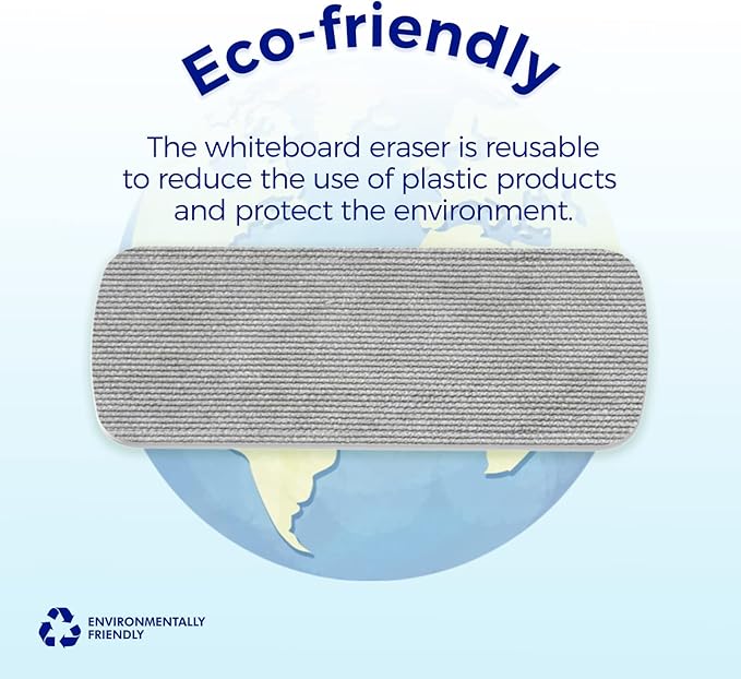 loukin 6 Pack Replaceable Dry Erase Eraser Refills, Magnetic Whiteboard Eraser Felt Pads, Designed Replaceable Dry Erase Board Erasers, Intended for Classroom, Home and Office Use