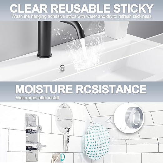 MEMX Nano Double Sided Tape Heavy Duty, 9.85FT Multipurpose Strong Mounting Tape, Reusable Removable Washable Traceless Gel Grip Adhesive for Carpet, Poster Sticky Wall, Home, Office Decor.