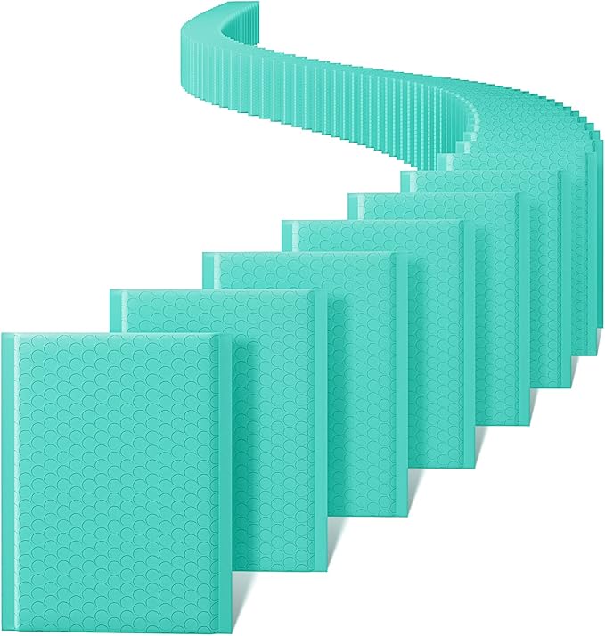 Metronic Bubble Mailers 6x10" 100 Pack Usable Size 6x9" Teal Padded Envelopes Self-Seal Small Bubble Mailers Cushioning Bubble Envelopes for Shipping Small Items Jewelry Makeup Gifts