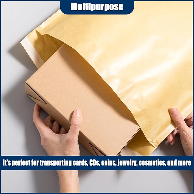 Natural Kraft Bubble Mailer Envelopes, Small Bubble Mailers 7.25x11 Inch, 25 Pack Padded Envelopes, Self-Seal Shipping Envelope,Tear-Resistant Mailing Envelope Padded