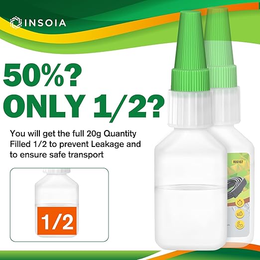 Super Rubber Glue, 20g Heavy Duty Rubber Adhesive for RC Tires, Shoe Soles, Belts, Hoses, Car Seals, Mats, Motorcycle Grips & DIY Repairs – Quick-Dry, Waterproof, Heat-Resistant CA Glue