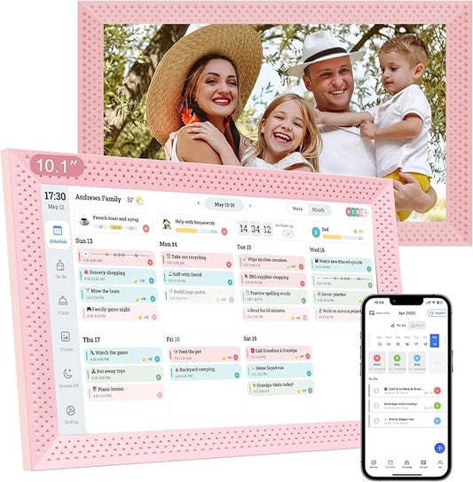 Digital Calendar 10.1 inch, Electronic Calendar for Family Sharing Schedule Interactive Smart Calendars Touch Screen To Do Task Meal Planner for Home Office with Digital Picture Frame