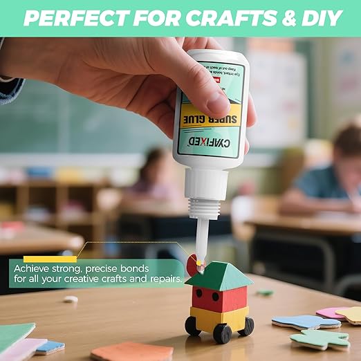 Super Glue Gel, Clear Cyanoacrylate Adhesive for Plastic Metal Ceramic Wood Shoe Sole Repair, Instant Superglue for Glass Leather Pottery Model Rubber Porcelain Crafts 3D Prints, Strong Bonding