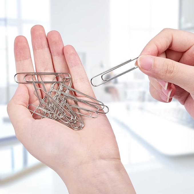 Binder Clips Paperclips, Sopito 300pcs Office Clips Set with Paper Clamps Rubber Bands for Office and School Supplies, Assorted Sizes Black