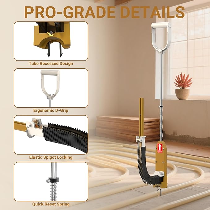 PEX Pipe Stapler with 1100 Pcs Foamboard Staples, Stand Up Foamboard Stapler PEX Staple Gun with 1-1/2″ Staples for 1″ & 2″ Foamboard, Foam Staplers Kit for Foam Board