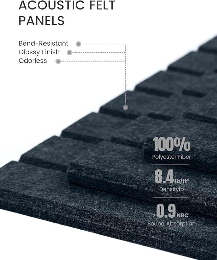 Bumusty Large Cork Board 47"x35" Alternative - 12 Pack Felt Wall Tiles with 70 Safe Removable Adhesive Tabs, 30 Pushpins, Cork Boards for Walls Pin Board Bulletin Board Office Decor -Navy