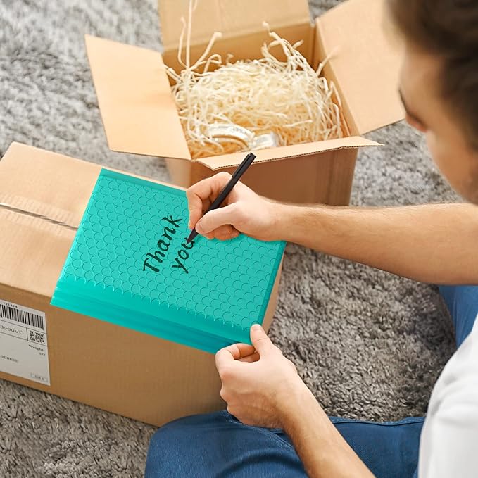 Metronic Bubble Mailers 6x10" 100 Pack Usable Size 6x9" Teal Padded Envelopes Self-Seal Small Bubble Mailers Cushioning Bubble Envelopes for Shipping Small Items Jewelry Makeup Gifts