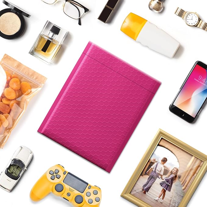 Metronic Pink Bubble Mailers 6x10 Inch 100 Pack Opaque Padded Envelopes Self-Seal Small Bubble Mailer for Shipping, Packaging, Mailing Jewelry Makeup Gifts Mailer