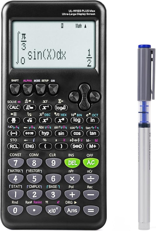 Scientific Calculators, 991ES Ultra-Large Screen Calculator with 417 Function, 4-Line Display School Supplies for Middle High College Students Teachers Engineers