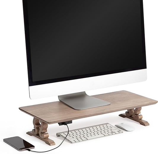 Anji Mountain Monitor Stand - Desktop Organizer & Laptop Riser, Ergonomic Monitor Riser, Space-Saving Monitor Stand for Desk, Durable Construction, Easy Assembly, Ideal for Home & Office