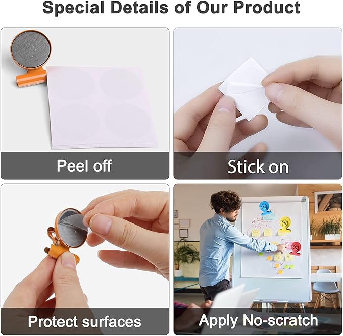 VNDUEEY 20 Pack Multicolor Magnetic Clips Fridge Magnets Refrigerator Magnets, Magnet Clips Whiteboard Magnets, Magnetic Paper Clips for Home, School, Office, Locker