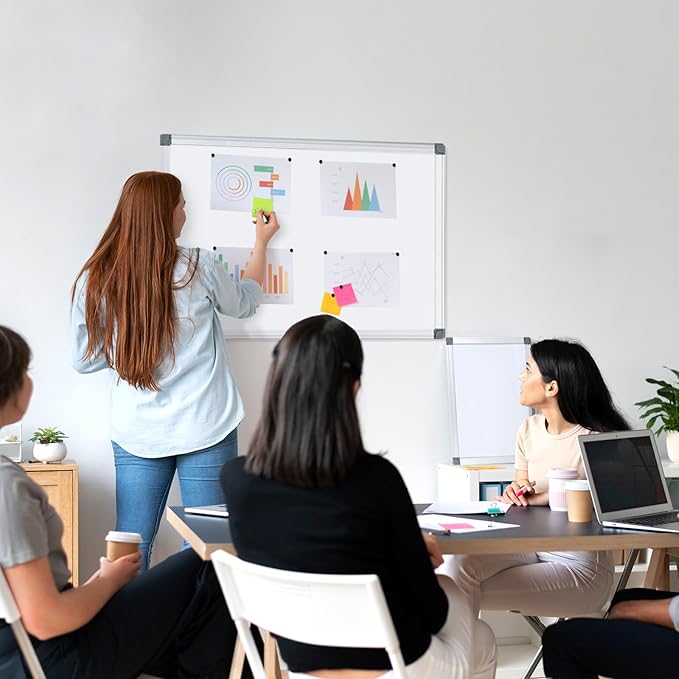 SWANCROWN Magnetic White Board 30 x 20 Inches Dry Erase Board, Hanging Whiteboards for Door, Office, Home, Dorm- Teachers/Students/Family