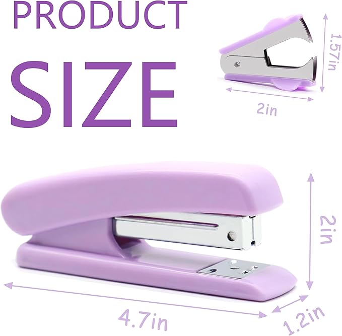 Purple Stapler, Desktop Stapler, 25 Sheet Capacity, includes 1000 Staples and Staple Remover