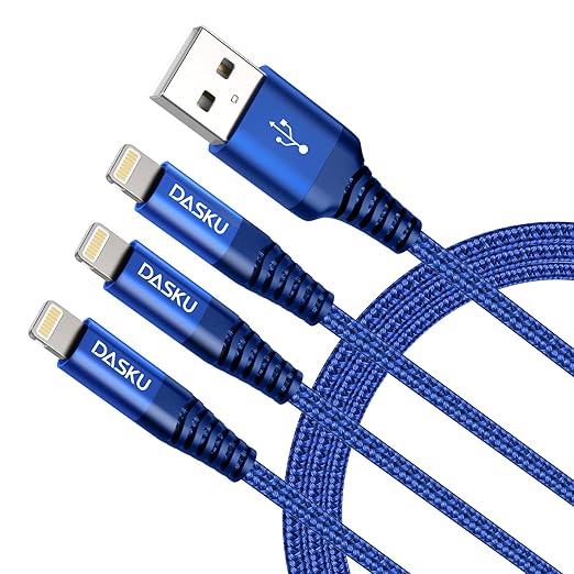 [Apple MFi Certified] 3Pack 3FT iPhone Charger Nylon Braided Lightning Cable Fast Charging iPhone Charger Cord Compatible with iPhone 14/13 / 12/11 / Pro Max/X/Xs Max/Xr / 8/7 / 6/5/iPad