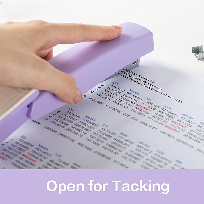 Deli Stapler, Desktop Stapler, Office Staplers, 25 Sheet Capacity, Includes 1000 Staples and Staple Remover, Purple