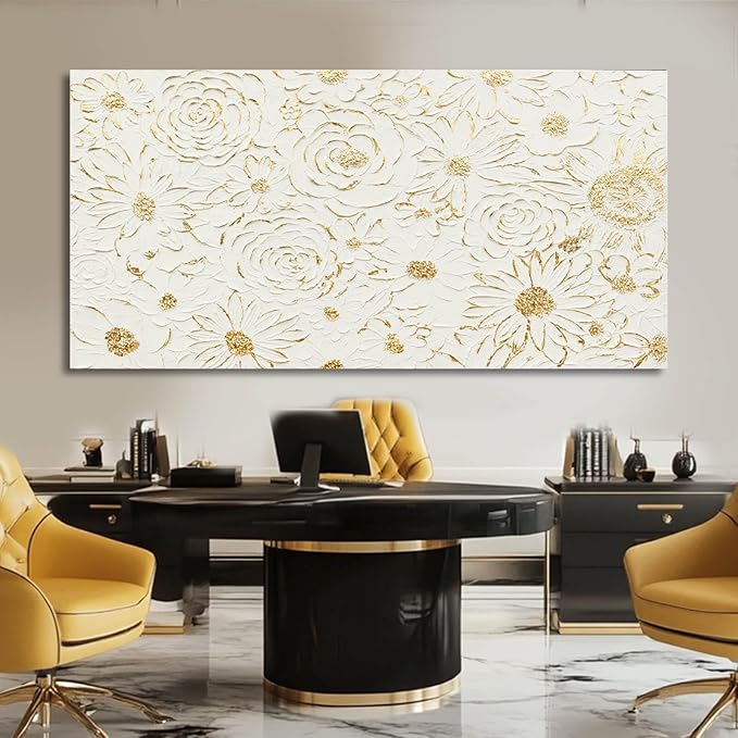 YJYart Line Canvas Wall Art Flower Wall Decor Modern Paintings 29"x58" Wall Decorations for Living Room Large Artwork for Kitchen